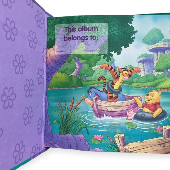 Disney Winnie The Pooh Photo Album With CD Storage Pocket 4" x 6" Pages 9x9 - Picture 5 of 8